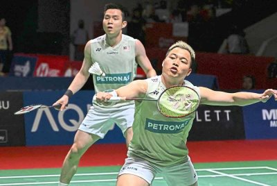 Aaron Chia (kanan) dan Soh Wooi Yik antara tujuh pasangan negara yang layak beraksi di Seluruh England. Foto Agensi