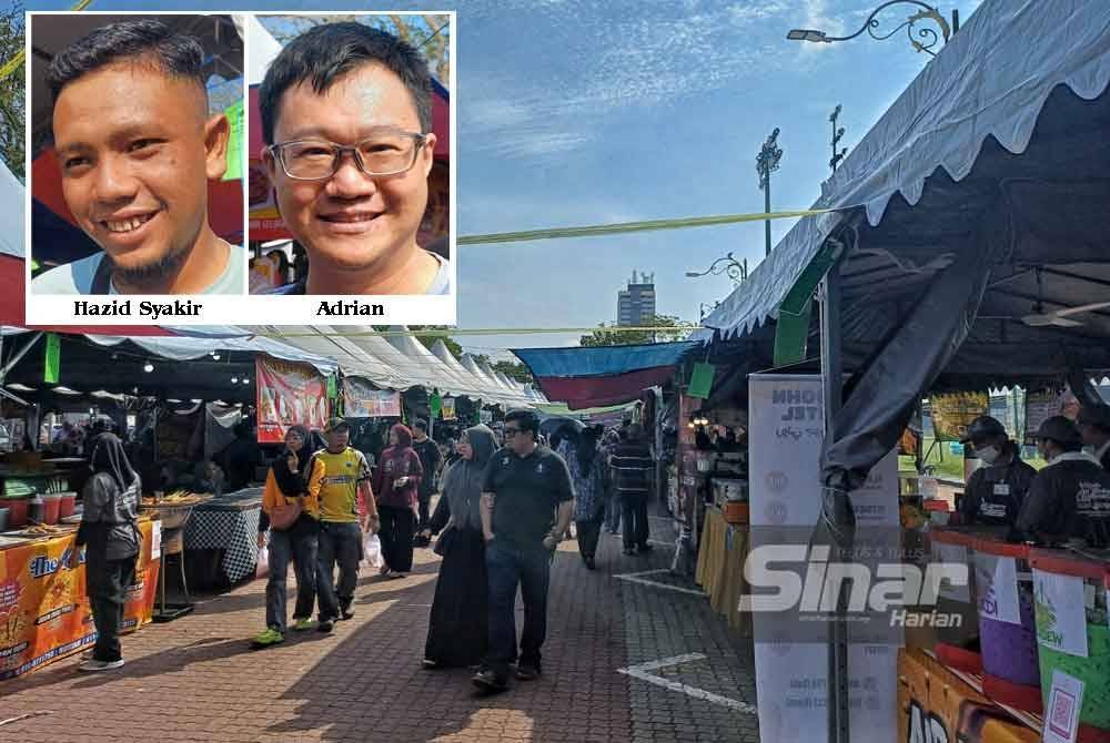 Orang ramai mengunjungi bazar Ramadan di Mahkota Square bagi membeli juadah kegemaran mereka untuk berbuka. 