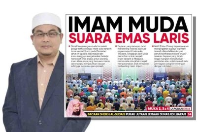 Mohd Sukki. Laporan muka depan Sinar Harian pada Isnin.