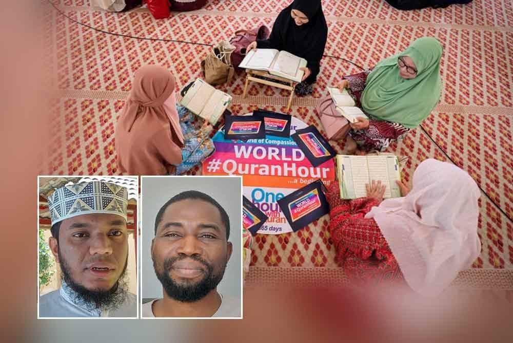 World #QuranHour 2025 yang berpandukan surah al-Saff dengan tema #SavingTheUmmah akan diadakan di Masjid Sultan Haji Ahmad Shah, UIAM Gombak pada 25 Mac ini. Gambar kecil dari kiri: Md Rabiul, Said Ouedraogo