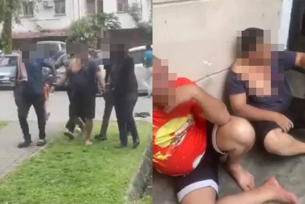 Dua suspek disyaki melakukan gangguan seksual terhadap seorang wanita ditahan oleh orang awam sebelum diserahkan kepada pihak polis.