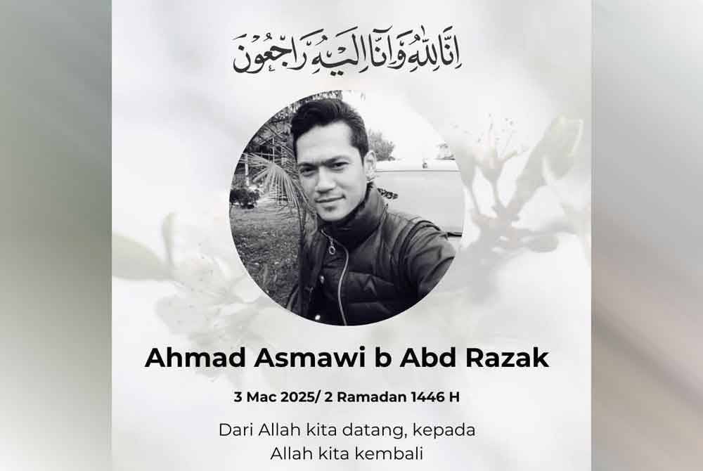 Ucapan takziah yang dikongsi melalui FB Jabatan Perhiltan Semenanjung Malaysia.