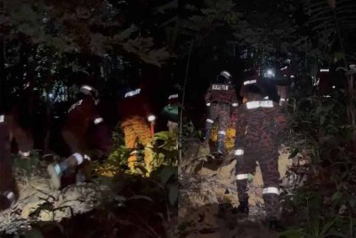 Pasukan bomba bergerak ke lokasi untuk mengambil mangsa yang ditemui tidak sedarkan diri ketika melakukan aktiviti hiking di sebuah pusat riadah di Tawau.