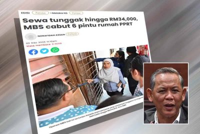 Aminuddin (gambar kecil) menegur sikap segelintir penyewa rumah PPR yang culas membayar sewa meskipun kadar sewa dikenakan adalah sangat rendah.