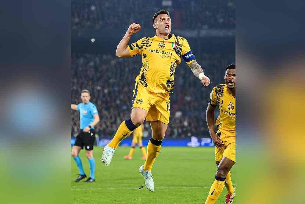 Martínez muncul penjaring terbanyak Inter dalam sejarah Liga Juara-Juara. Foto: Agensi