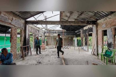 Asrama lelaki MTAJ yang terbakar pada 31 Disember tahun lalu.