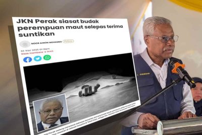 Sivanesan (kanan) memaklumkan keluarga kepada kanak-kanak perempuan yang meninggal dunia ketika menerima rawatan di sebuah hospital di Teluk Intan telah memohon maaf atas hantaran yang dibuat di media sosial.