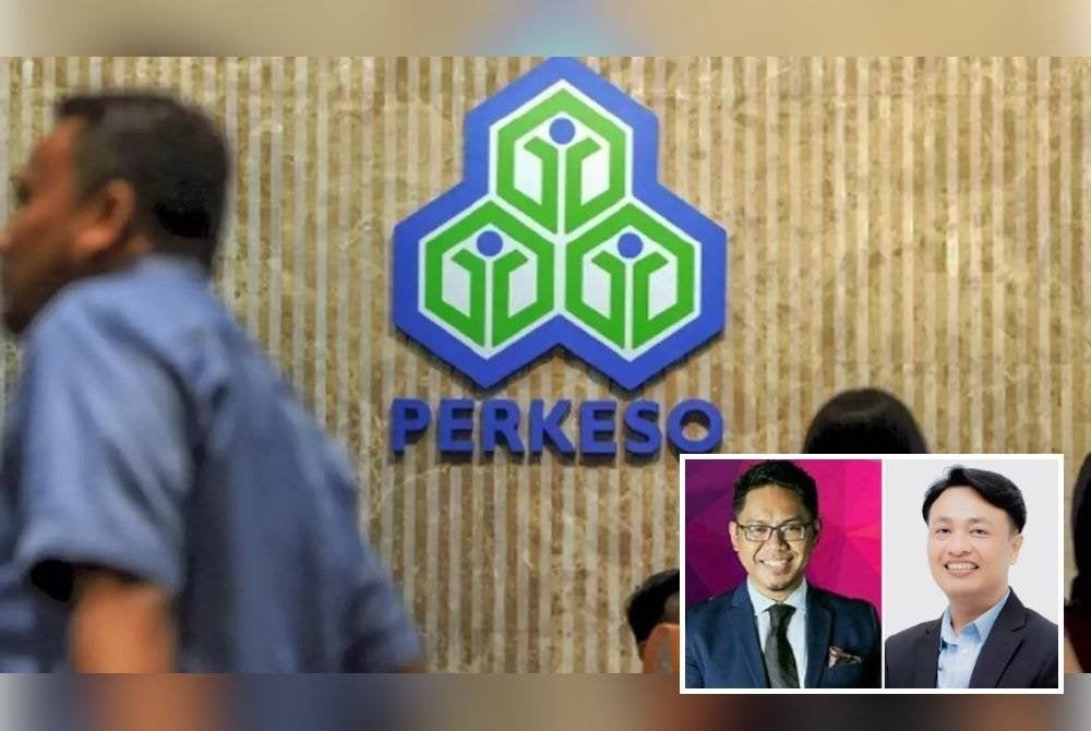 PERKESO harus mengorak langkah ke hadapan dalam melihat konsep perkongsian dan pembahagian dana lebih kepada patuh syariah, selaras dengan kepercayaan pencarum. (Gambar kecil: Azizul dan Mohamad Idham)