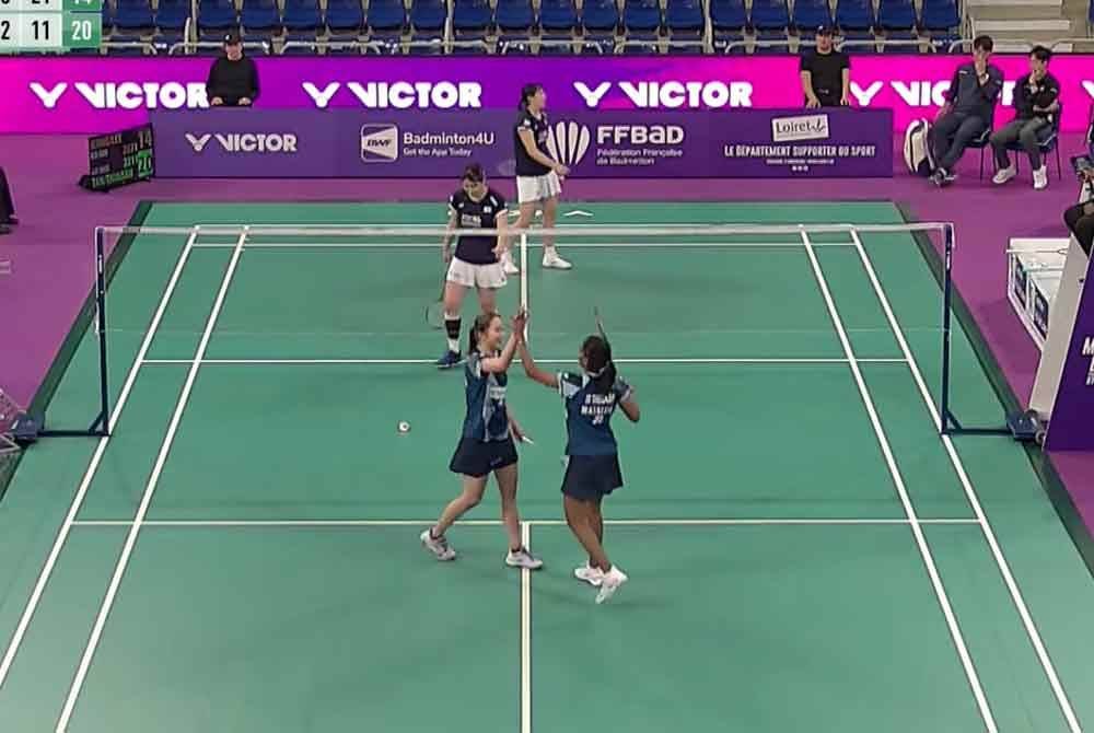 Pearly-Thinaah melangkah ke suku akhir Orléans Masters selepas menewaskan Na-eun-Yeon-woo dalam pertarungan selama 68 minit yang mendebarkan. Foto Giarc Nibisn