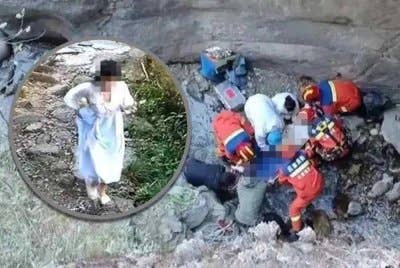 Mayat Gao ditemui hampir reput di kaki sebuah tebing setinggi 50 meter dari kawasan taman negara di Jiangxi, China. Foto Agensi
