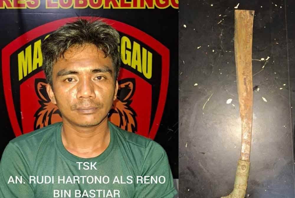 Suspek bersama barang bukti. - Agensi