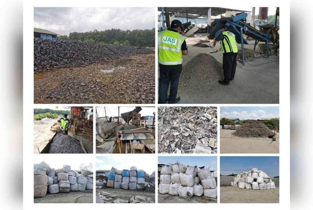 Sebuah kilang di Simpang Ampat, Pulau Pinang diserbu selepas dipercayai menjalankan aktiviti kitar semula e-waste tanpa lesen. Foto PGA