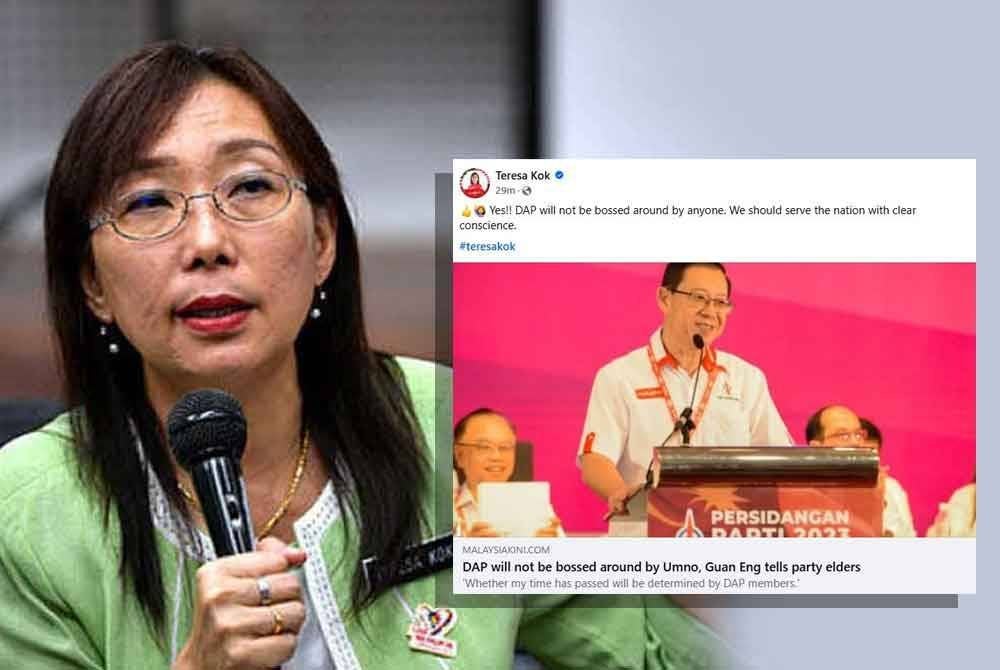 Hantaran Teresa di laman Facebook pada Ahad