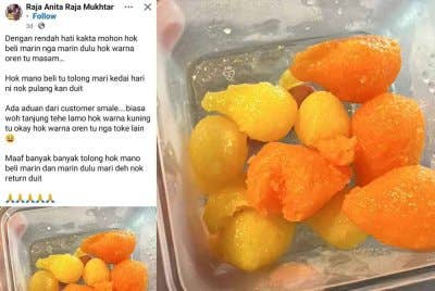 Raja Anita memuat naik status memaklumkan akan mengembalikan wang pelanggan