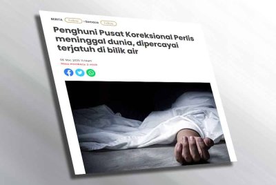 Penghuni Pusat Koreksional Perlis, Jabatan Penjara Malaysia di Arau yang meninggal dunia Jumaat lepas didapati mempunyai ketumbuhan dalam organ hatinya yang pecah dan menyebabkan pendarahan.