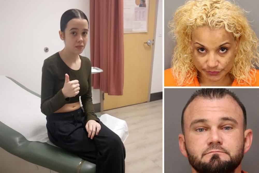 Mangsa, Corsette (kiri) dan pasangan suami isteri yang dipercayai membunuhnya. Foto Agensi