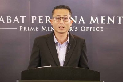 Tangkap layar jurucakap PMO ketika menyampaikan Taklimat Harian Pejabat Perdana Menteri yang dilaksanakan pada Isnin.