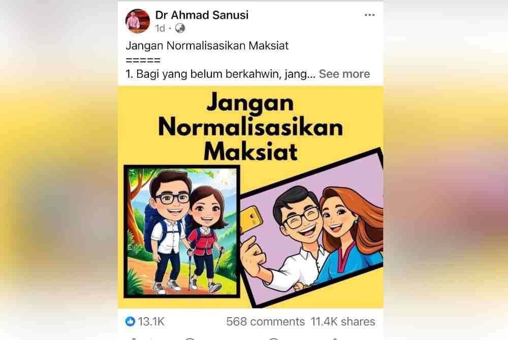 Ahmad Sanusi yang tampil dengan tegurannya di media sosial.