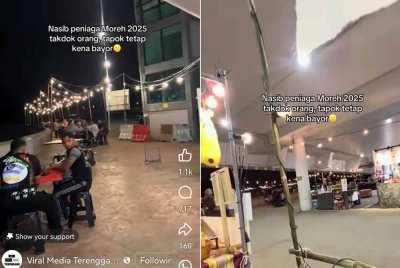 Tangkap layar video dikongsi di media sosial pada Selasa menunjukkan antara lokasi moreh yang didakwa kurang mendapat sambutan.