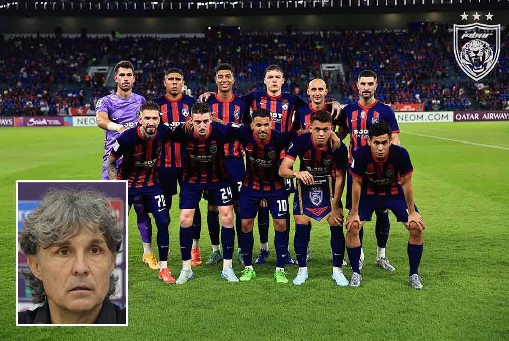 Bidoglio (gambar kecil) mengakui masih banyak aspek perlu diperbaiki skuad Harimau Selatan selepas tersingkir di tangan Buriram United dalam saingan Liga Juara-Juara Asia Elit (ACLE), pada Selasa.