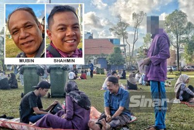 Pengemis warga asing menghampiri pengunjung yang sedang berehat di Padang MBK 1 sebelum berbuka. 