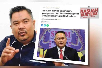 Jais Abdul Karim. Laporan Sinar Harian berhubung rasuah daftar kelahiran