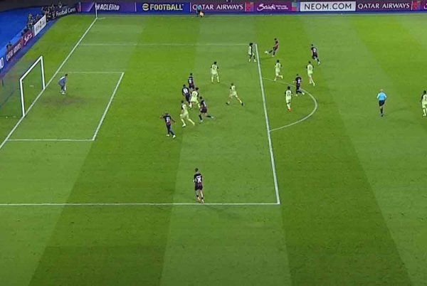 Situasi gol penyamaan JDT yang didakwa ofsaid.