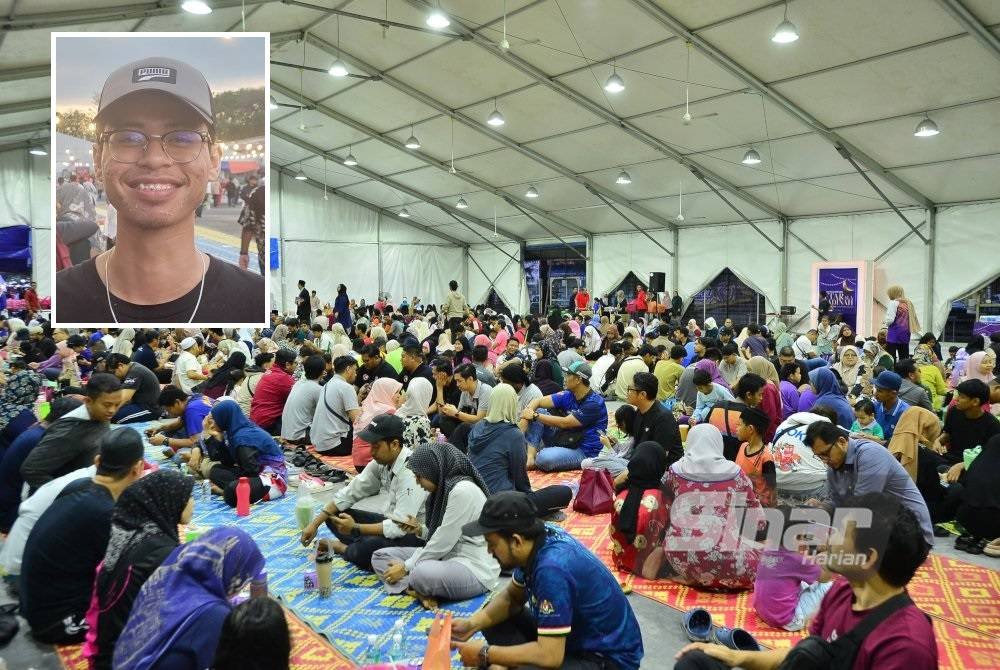 Iftar Ala Madinah @Karangkraf dapat merapatkan ukhuwah dan perpaduan sesama komuniti masyarakat tanpa mengira pangkat atau darjat. Gambar kecil: Shazwab