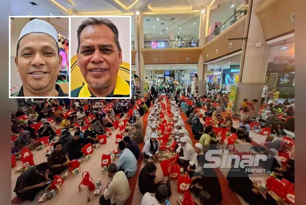 Program Jelajah Iftar Sinar Mydin 2025 yang berlangsung di Pasar Raya Besar Mydin Meru Raya pada Rabu dimeriahkan dengan kehadiran hampir 1,000 peserta. Gambar kecil: Mohd Rafi, Mohd Yazid