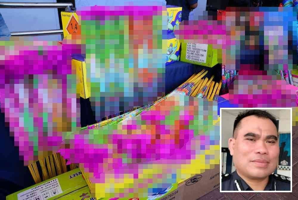 Hanya 36 jenis bunga api dalam kategori 'Happy Boom' dan 'Pop-Pop' dibenarkan dijual kepada orang ramai selepas permit jualan dibuka bermula Isnin lalu. (Gambar kecil: Bahrin)