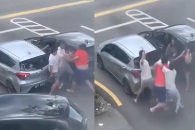 Video tular memaparkan insiden pergaduhan sekumpulan individu di Petaling Jaya.