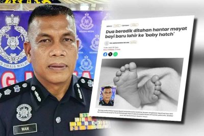 Wan Mohd Zahari (kiri), Laporan Sinar Harian berhubung dua beradik ditahan hantar mayat bayi baru lahir ke 'baby hatch'