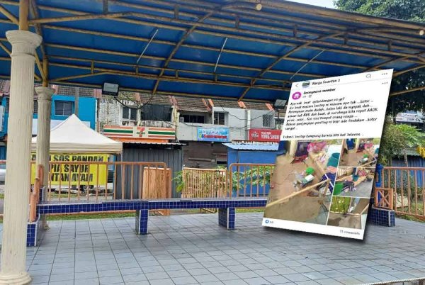 Tangkap layar hantaran dan beberapa keping gambar mengenai keadaan sebuah hentian bas di Kampung Kurnia, berdekatan 7-Eleven, yang dijadikan tempat tinggal gelandangan, telah tular di media sosial pada malam Rabu.