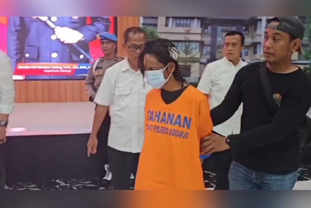 Suspek kini sudah ditahan. Foto Agensi