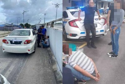 Suspek bertindak agresif dengan memecut kenderaan dan cuba melarikan diri berjaya ditahan polis