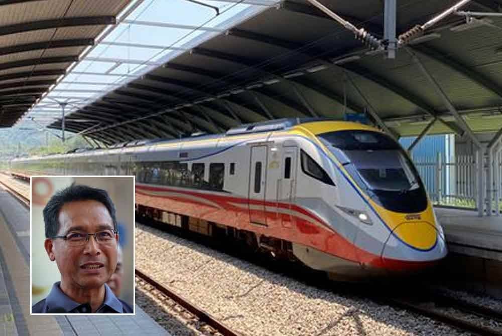 ETS memulakan perjalanan sulung dari Stesen Segamat ke Padang Besar tepat pukul 7.55 pagi tadi. Gambar kecil: Mohd Rani