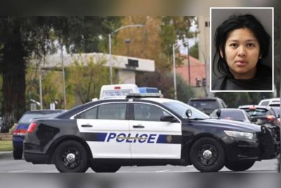 Polis menahan Ngo selepas menikam bayi yang baru dilahirkannya pada Selasa. (Gambar kecil: Ngo)