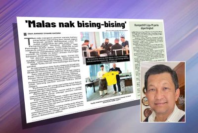 Laporan Sukan Sinar pada Sabtu. Gambar kecil: Azlan