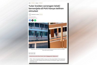 Polis mengadakan latihan pengurusan dan pengendalian krisis keganasan melibatkan Pasukan Gerakan Khas 69 Komando di Politeknik Ungku Omar pada Isnin.