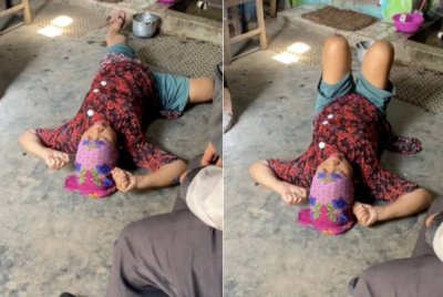 Aksi wanita berkenaan mengundang pelbagai reaksi warganet. Foto Agensi