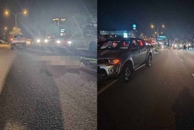 Seorang pejalan kaki maut dirempuh sebuah kenderaan pacuan empat roda ketika sedang melintas jalan di Jalan Lintas berhampiran Iramanis pada Isnin.