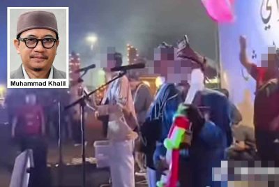 Tangkap layar video tular persembahan pada malam program Pelita Raya di Kompleks Sukan Negeri Terengganu di Gong Badak, Kuala Nerus, baru-baru ini.