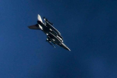 Jet pejuang Israel melancarkan siri serangan udara di beberapa kawasan di selatan Lubnan, yang tertumpu di wilayah Bekaa Barat. Foto AFP