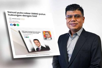 Laporan Sinar Harian pada Khamis. Gambar kanan: Syed Mohd Johan Rizal