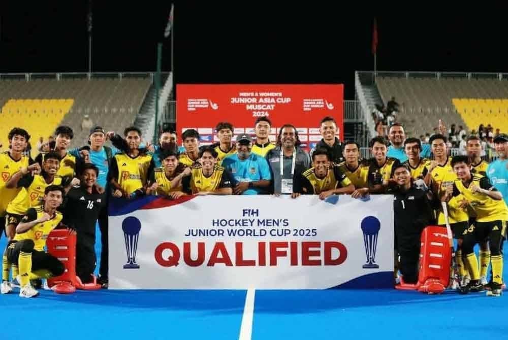 Imbas kembali... Young Tigers mengesahkan slot ke Piala Dunia Remaja 2025 di India. Foto Asian Hockey Federation