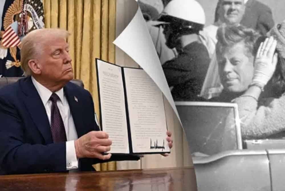 Bulan lalu, Trump menandatangani perintah eksekutif bagi mendedahkan fail berkaitan pembunuhan JFK - Foto Agensi
