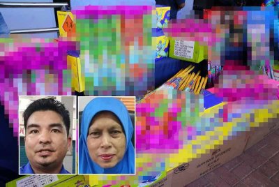 Implikasi bermain mercun dan bunga api mendatangkan risiko sangat besar kepada kanak-kanak dan remaja. (Gambar kecil dari kiri: Mohd Yusrizal, Hatijah) Gambar hiasan