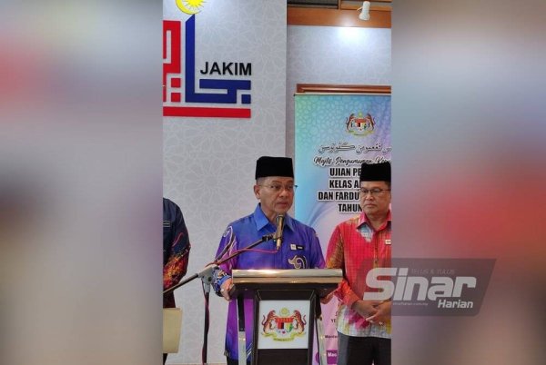Mohd Na'im ketika mengumumkan keputusan Ujian Penilaian Kelas KAFA (UPKK) 2024.