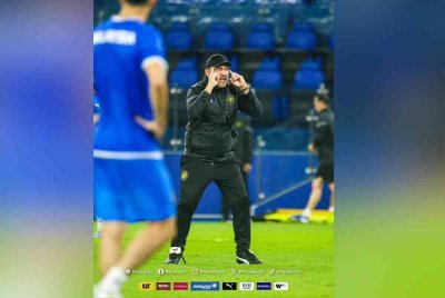 Cklamovski pada sesi latihan Harimau Malaya. Foto Facebook FAM
