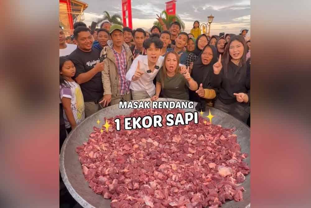 Niat asal Willie mahu mengagihkan rendang daging yang sudah siap dimasak kepada 20,000 penduduk. - Foto Agensi